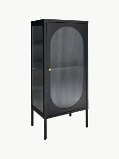 Eikenhouten vitrine Adelaide met gegroefd glas