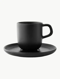 Espresso kopjes Nordic Kitchen met schoteltjes, 4 stuks