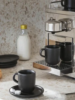 Espresso kopjes Nordic Kitchen met schoteltjes, 4 stuks