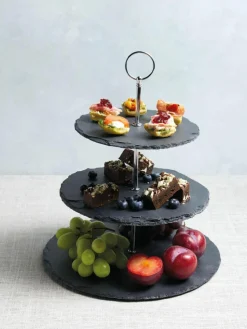 Etagère Cooper met leistenen plateaus