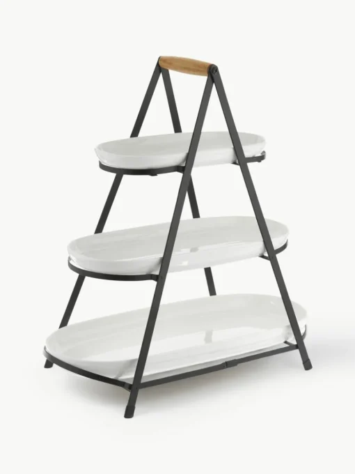 Etagère Tower met afneembare plateaus van porselein