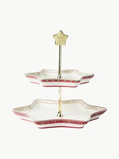 Etagère Winter Bakery met kerstpatroon