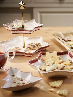 Etagère Winter Bakery met kerstpatroon
