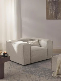 Fauteuil Lennon uit bouclé