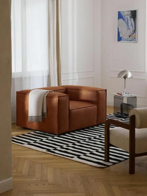 Fauteuil Lennon van gerecycled leer