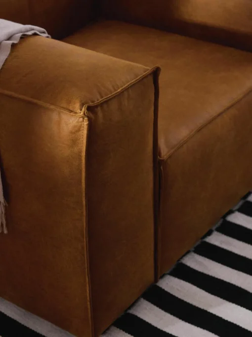 Fauteuil Lennon van gerecycled leer