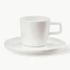 Fine Bone China espressokopjes Oco met schoteltjes, 6 stuks