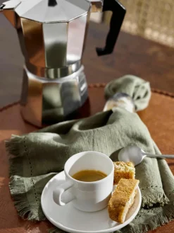 Fine Bone China espressokopjes Oco met schoteltjes, 6 stuks