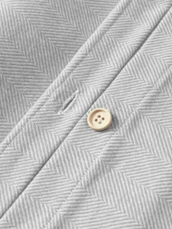 Flanellen kussenhoes Wanda met visgraatpatroon