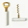 Flesopener Agata met marmeren handvat, set van 2