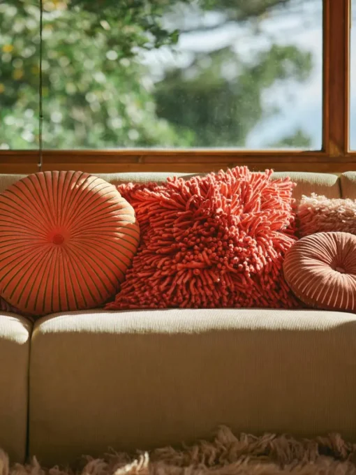 Fluffy kussen Rugged, handgemaakt