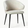 Fluwelen armstoel Celia in modern design