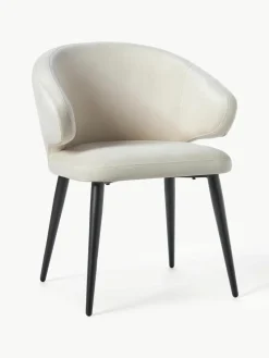 Fluwelen armstoel Celia in modern design