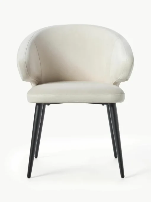 Fluwelen armstoel Celia in modern design