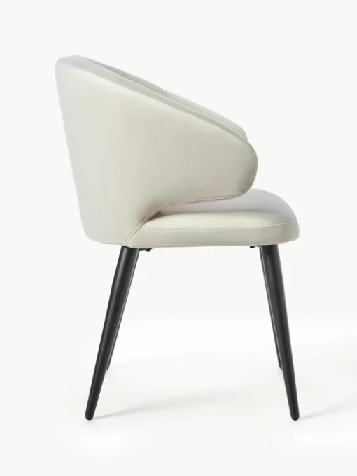 Fluwelen armstoel Celia in modern design