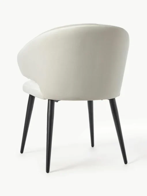 Fluwelen armstoel Celia in modern design