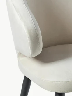 Fluwelen armstoel Celia in modern design