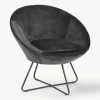 Fluwelen cocktailfauteuil Center
