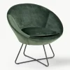 Fluwelen cocktailfauteuil Center