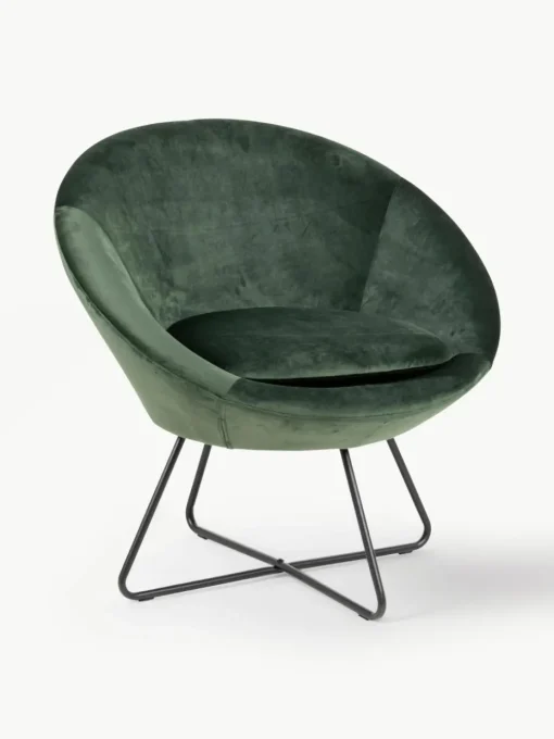 Fluwelen cocktailfauteuil Center
