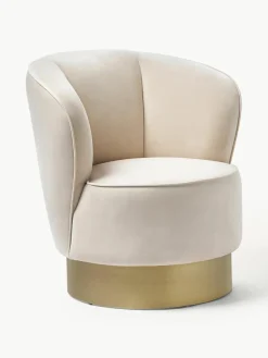 Fluwelen cocktailfauteuil Olivia