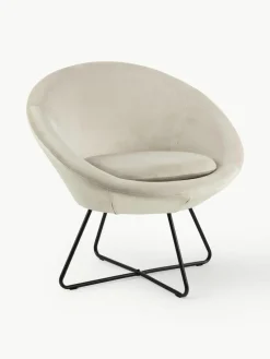 Fluwelen cocktailfauteuil Center
