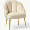 Fluwelen cocktailfauteuil Helle