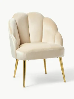Fluwelen cocktailfauteuil Helle