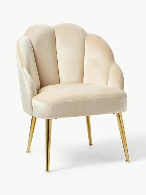 Fluwelen cocktailfauteuil Helle