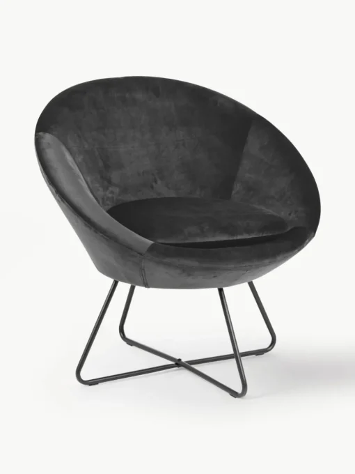 Fluwelen cocktailfauteuil Center