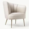 Fluwelen cocktailfauteuil Louise