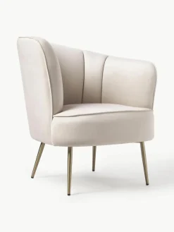 Fluwelen cocktailfauteuil Louise