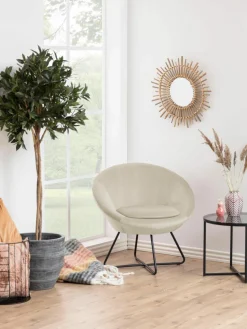 Fluwelen cocktailfauteuil Center