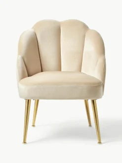 Fluwelen cocktailfauteuil Helle