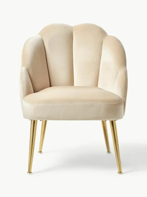Fluwelen cocktailfauteuil Helle