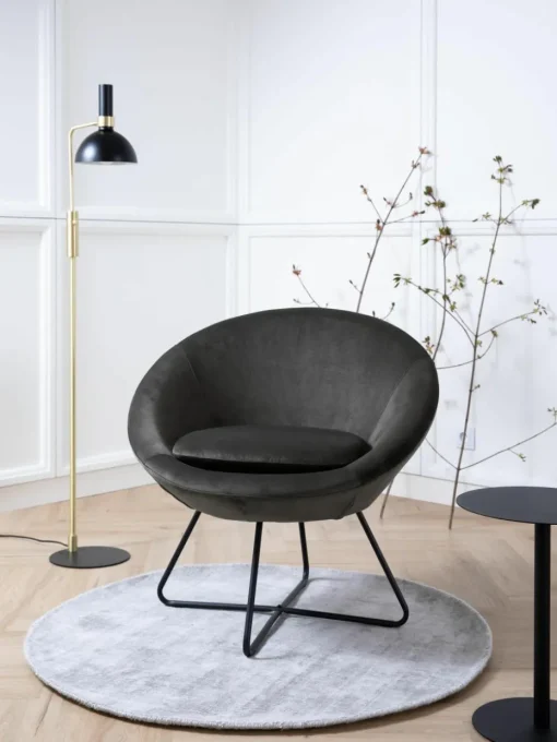 Fluwelen cocktailfauteuil Center