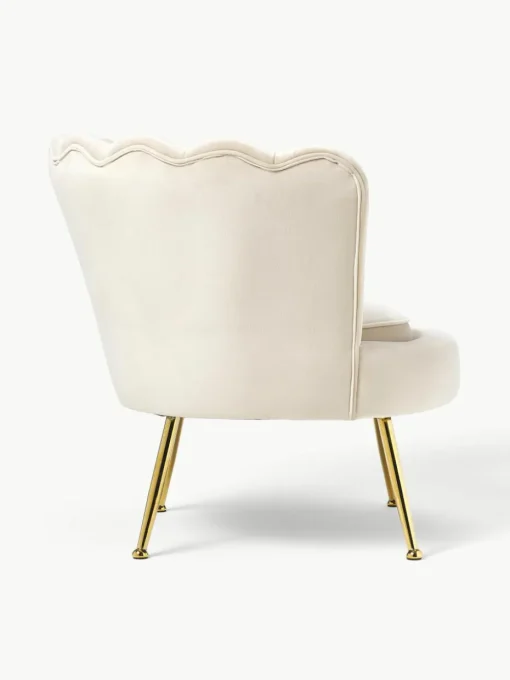 Fluwelen cocktailfauteuil Oyster
