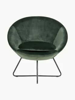 Fluwelen cocktailfauteuil Center
