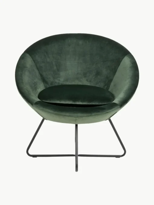 Fluwelen cocktailfauteuil Center