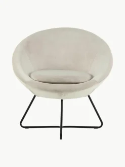 Fluwelen cocktailfauteuil Center