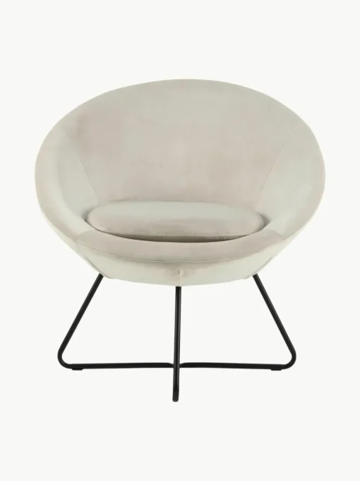 Fluwelen cocktailfauteuil Center