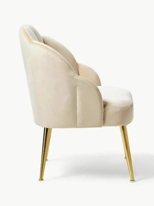 Fluwelen cocktailfauteuil Helle