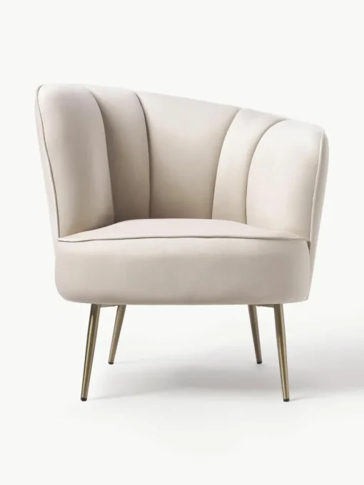 Fluwelen cocktailfauteuil Louise