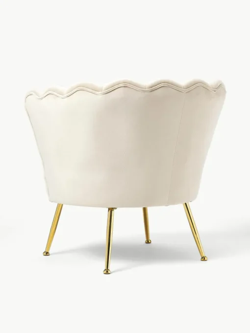 Fluwelen cocktailfauteuil Oyster