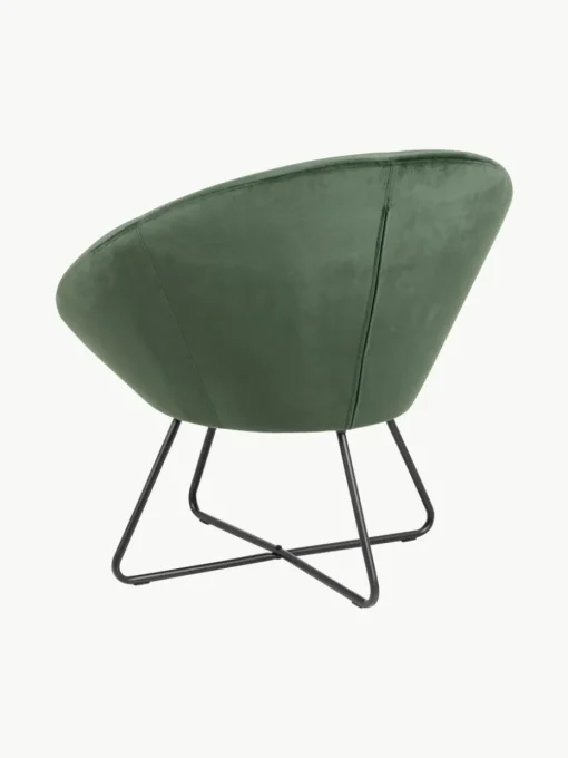 Fluwelen cocktailfauteuil Center