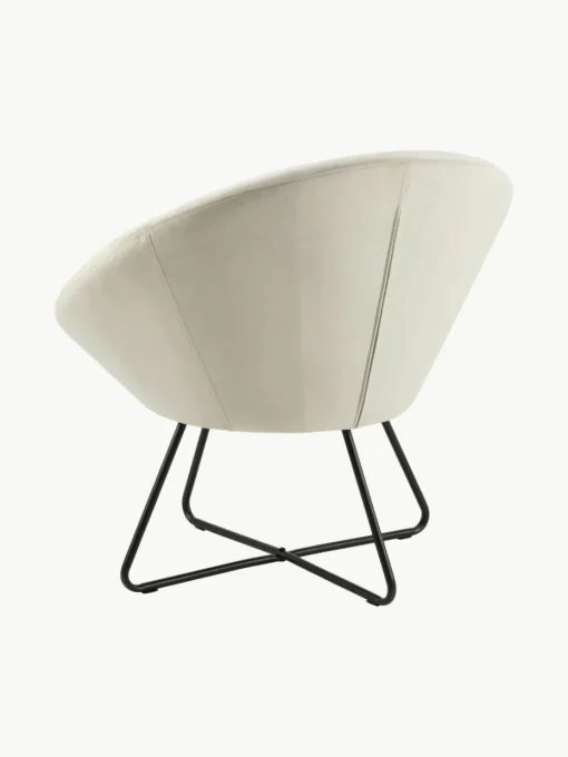 Fluwelen cocktailfauteuil Center