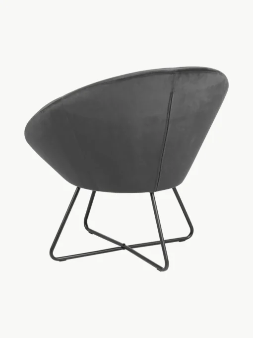 Fluwelen cocktailfauteuil Center