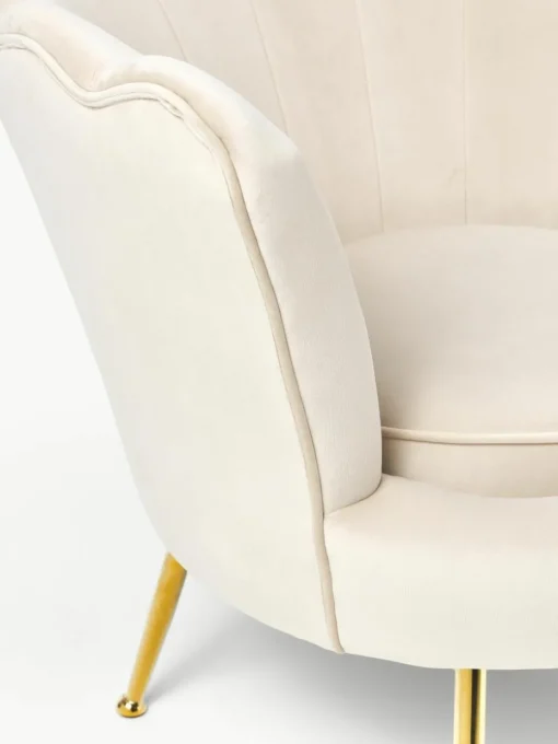 Fluwelen cocktailfauteuil Oyster