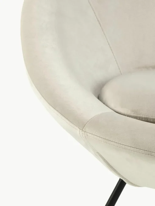 Fluwelen cocktailfauteuil Center