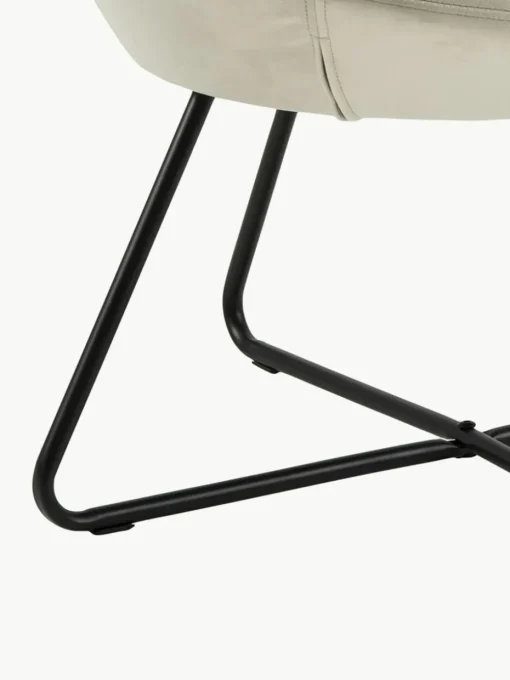 Fluwelen cocktailfauteuil Center